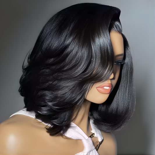Pruik Bob Menselijk Haar Rechte Pruik Glueless Dames