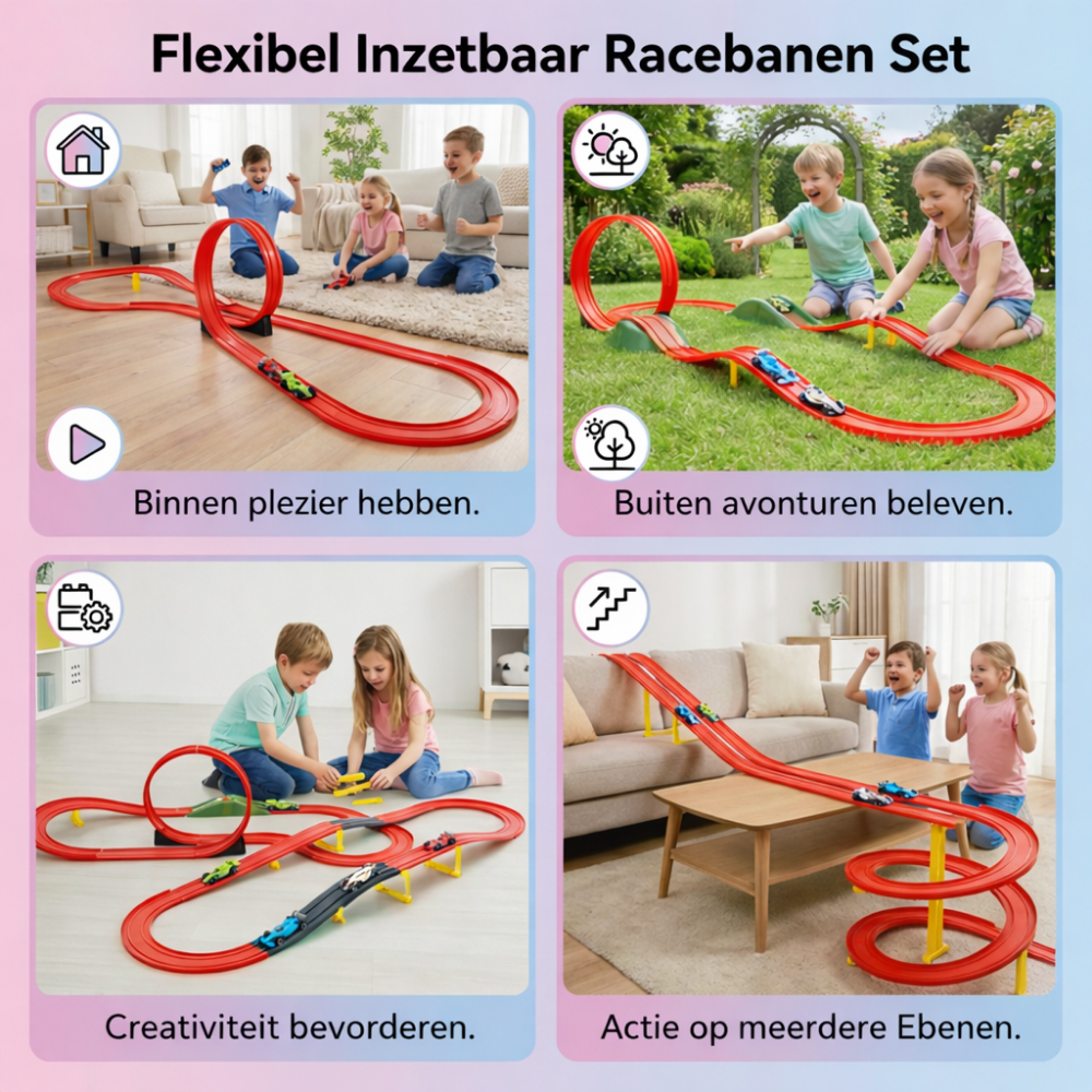 Racebaan Flexibel Speelgoed Lichtgevend Bouwset Kinderen