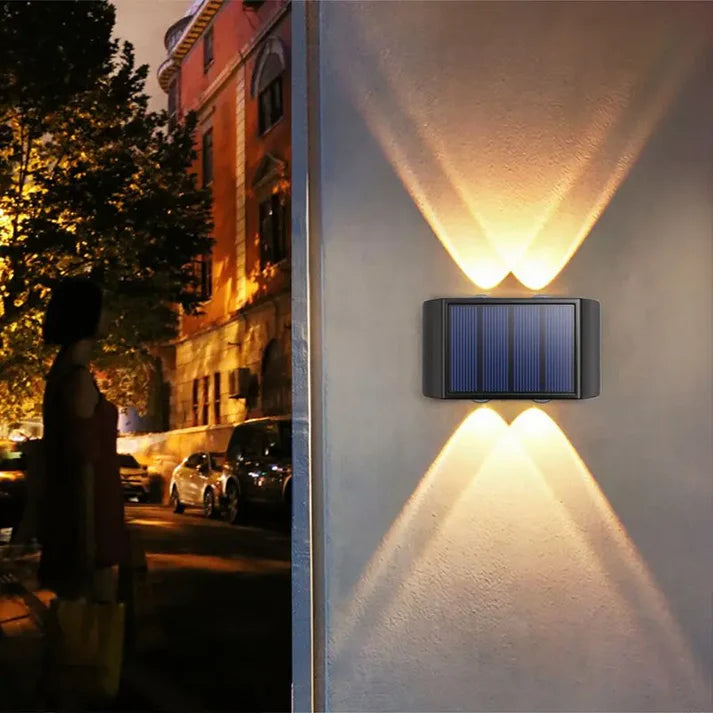 4 LED Solar Buitenverlichting Wandlamp