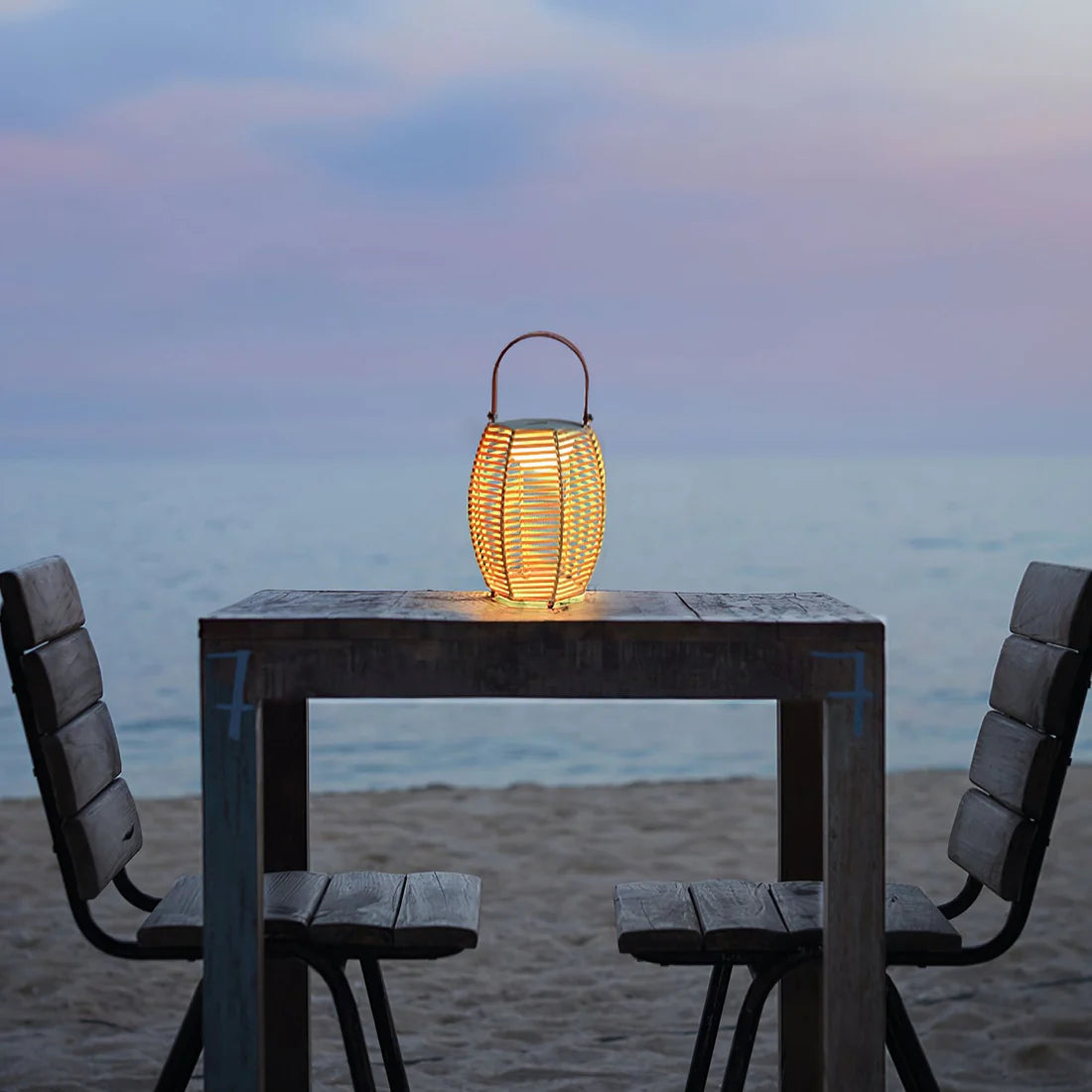 Retro Creatieve Rotan Draadloze Buitentafel Lamp