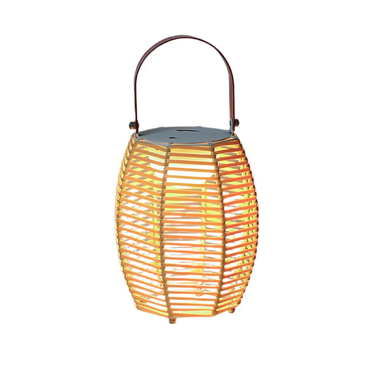 Retro Creatieve Rotan Draadloze Buitentafel Lamp