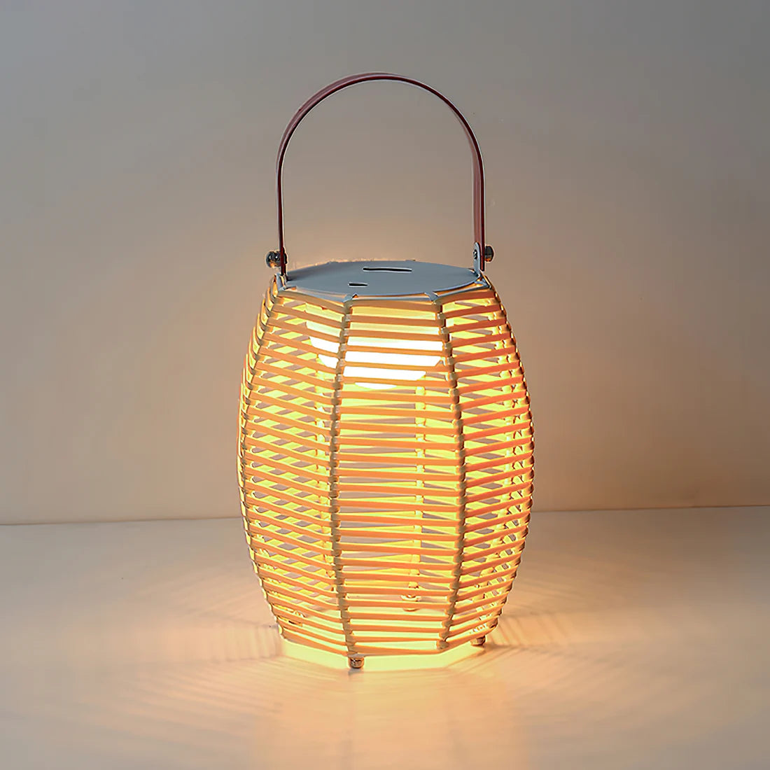 Retro Creatieve Rotan Draadloze Buitentafel Lamp