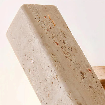 Rectangle Wandlamp van Travertijn & Hout