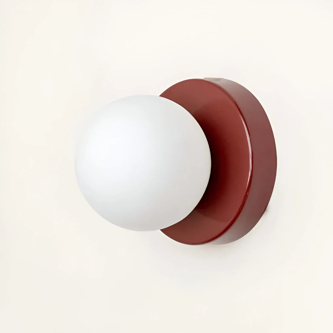 Noordse Ronde LED Wandlamp van Glas
