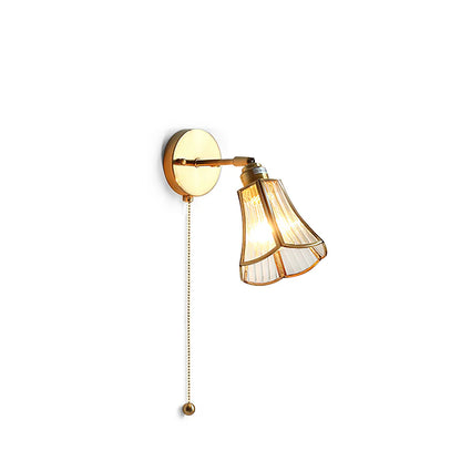 Artistieke Warmte Wandlamp in Glas en Messing