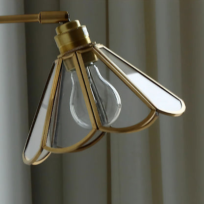 Artistieke Warmte Wandlamp in Glas en Messing