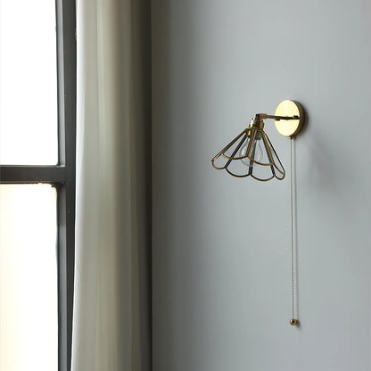 Artistieke Warmte Wandlamp in Glas en Messing