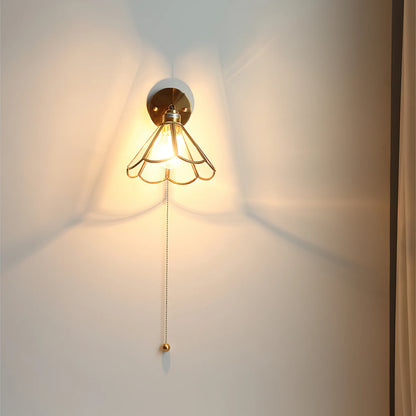 Artistieke Warmte Wandlamp in Glas en Messing