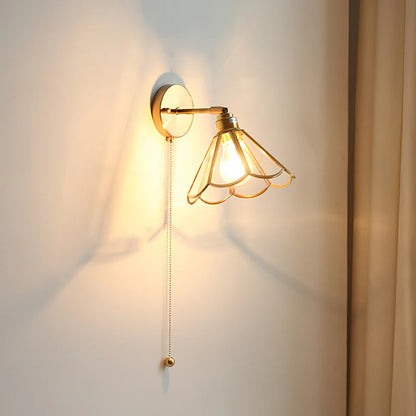 Artistieke Warmte Wandlamp in Glas en Messing