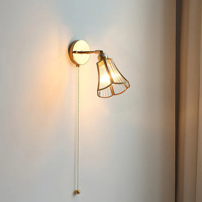 Artistieke Warmte Wandlamp in Glas en Messing