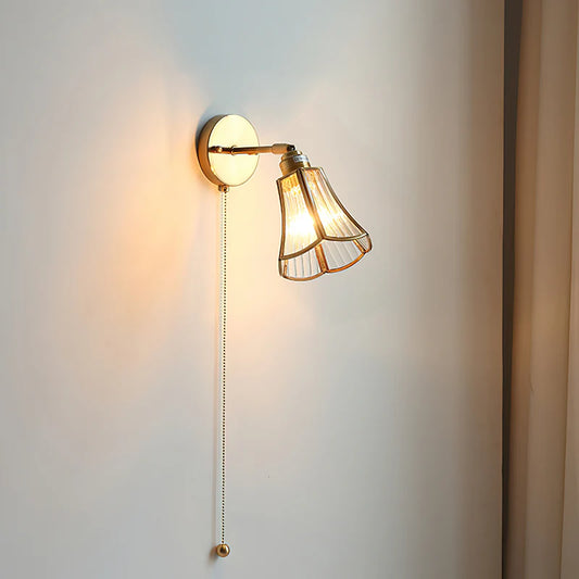 Artistieke Warmte Wandlamp in Glas en Messing