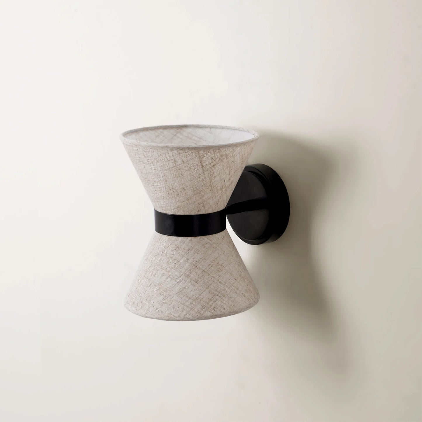 Wabi Sabi Wandlamp met Stoffen Kap