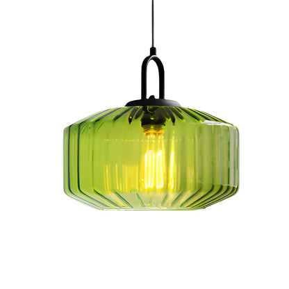 Retro Gekleurd Glazen Hanglamp