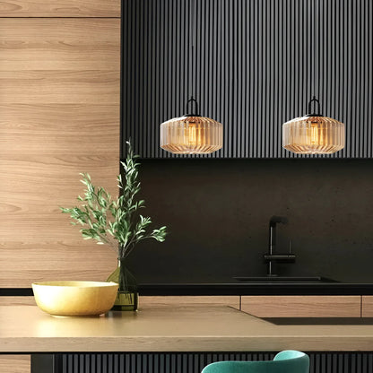 Retro Gekleurd Glazen Hanglamp
