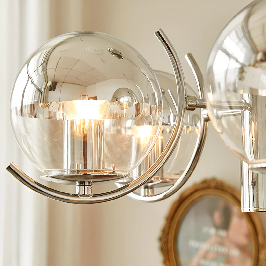 Moderne Retro Rond Glas Hang Kroonluchter