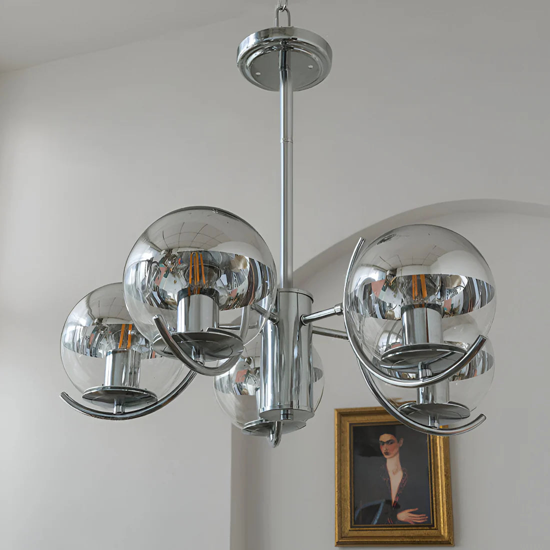 Moderne Retro Rond Glas Hang Kroonluchter