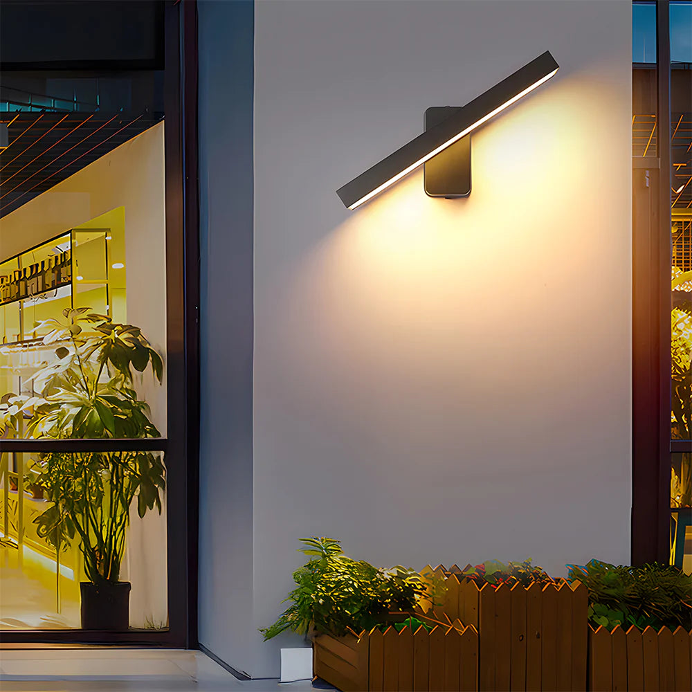 Retro IP65 Verstelbare Zwarte LED Buitenwandlamp