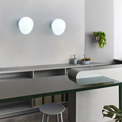 Abby Ovale Glazen Wandlamp met Zachte Gloed