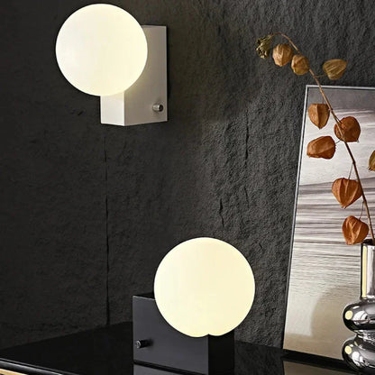 Modern Ontwerp Tafellamp met Matte Glazen Bol