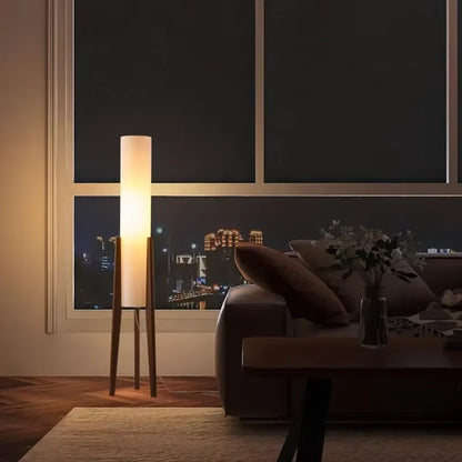 Moderne Scandinavische Houten Vloerlamp