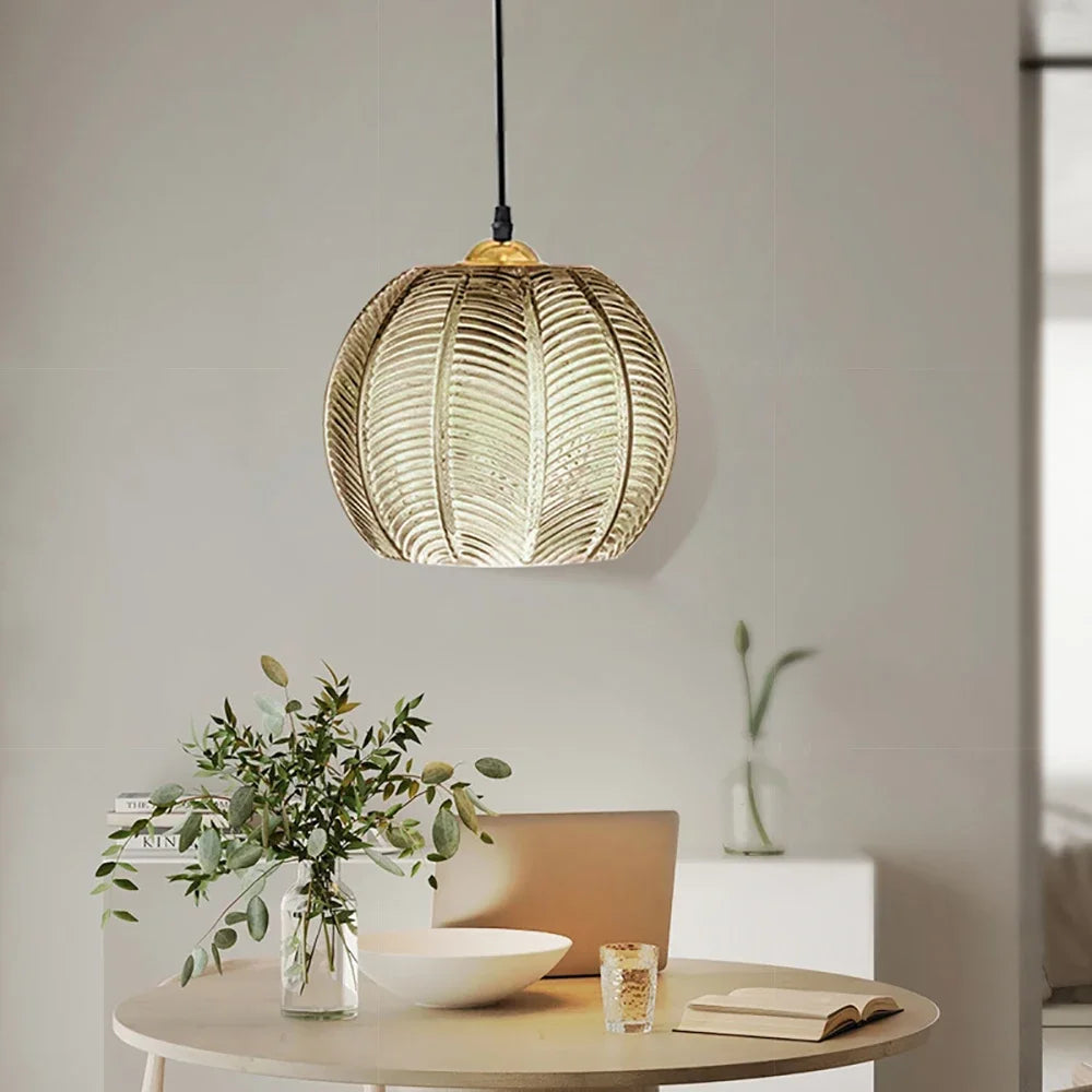 Retro LED Hanglamp van Ijzer en Glas