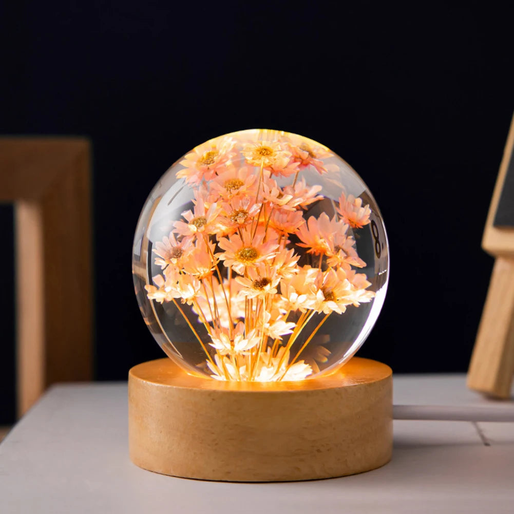 Moderne Kristalbloemen LED Tafellamp