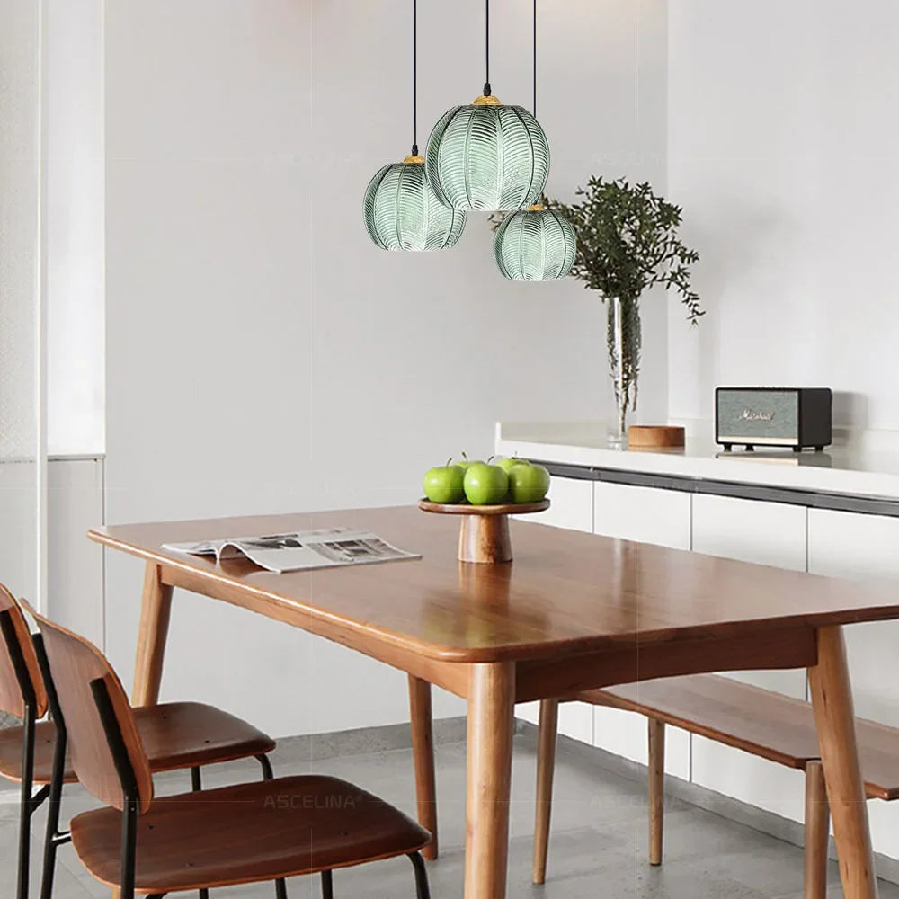 Retro LED Hanglamp van Ijzer en Glas