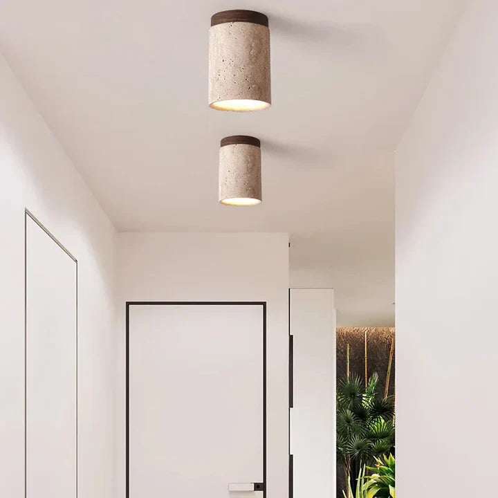 Moderne Verfijnde Travertin Plafondlamp
