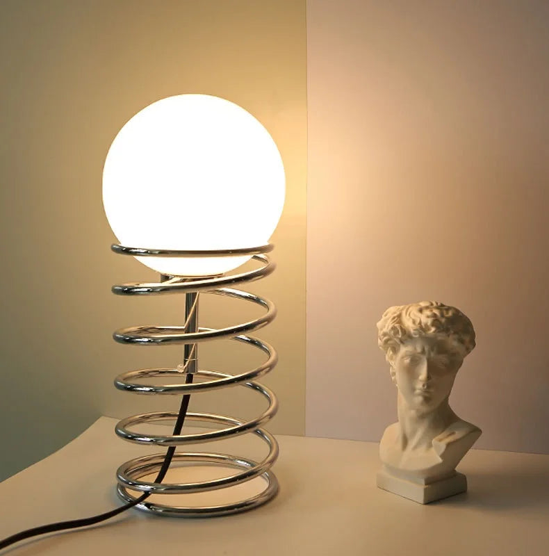 Elegantie Glas & Metaal Chippendale Tafellamp