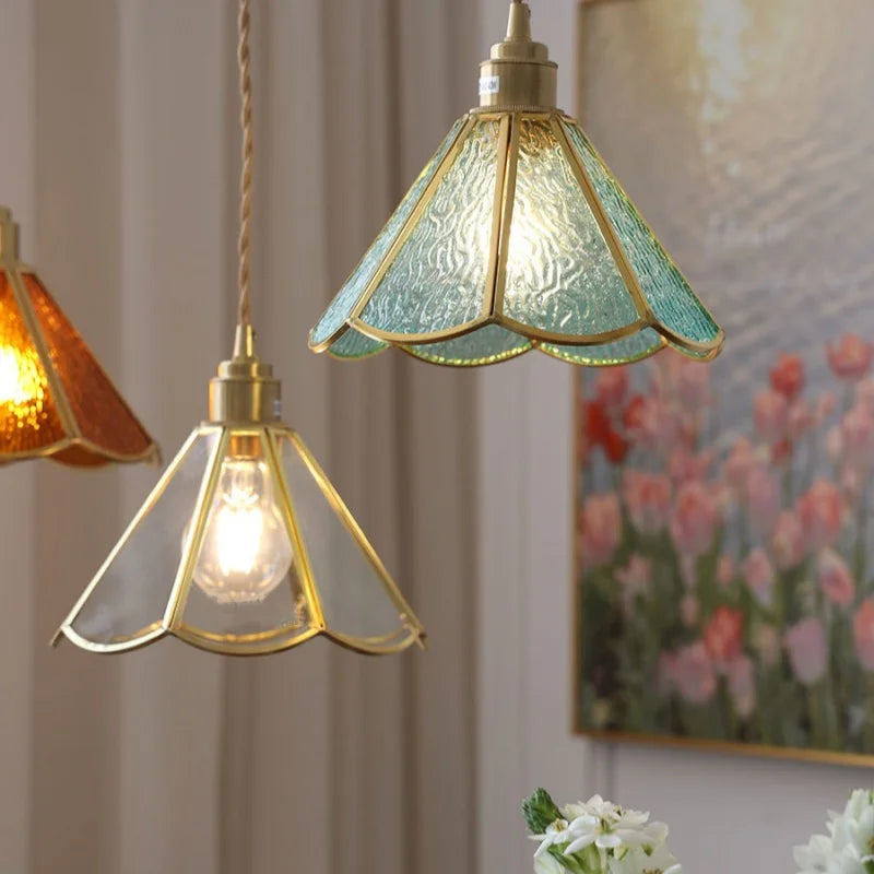 Verstelbare Glazen LED  Hanglamp in Retro Stijl
