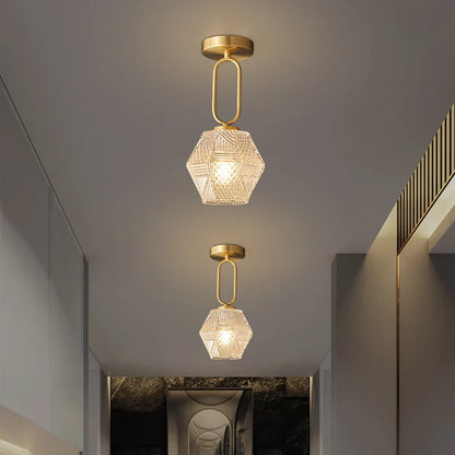 Moderne Gouden Flush Mount Plafondlamp