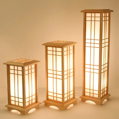 Elegantie & Rust Japanse Houten Vloerlamp