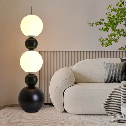 Bauhaus Stapelbal Authentieke Kalebas Vloerlamp