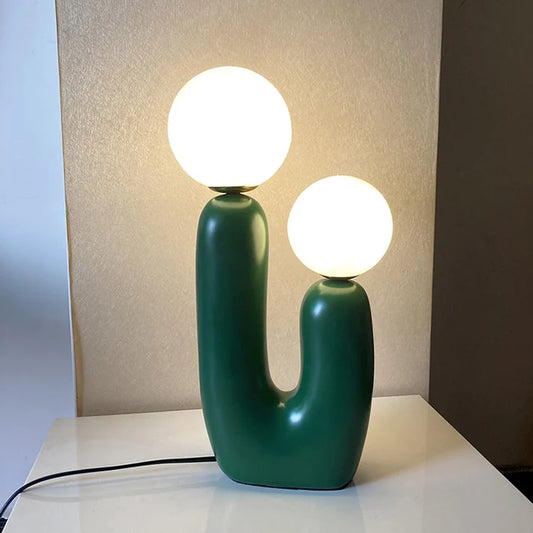 Minimalistisch Zachte Kleuren Dubbel Glas Tafellamp