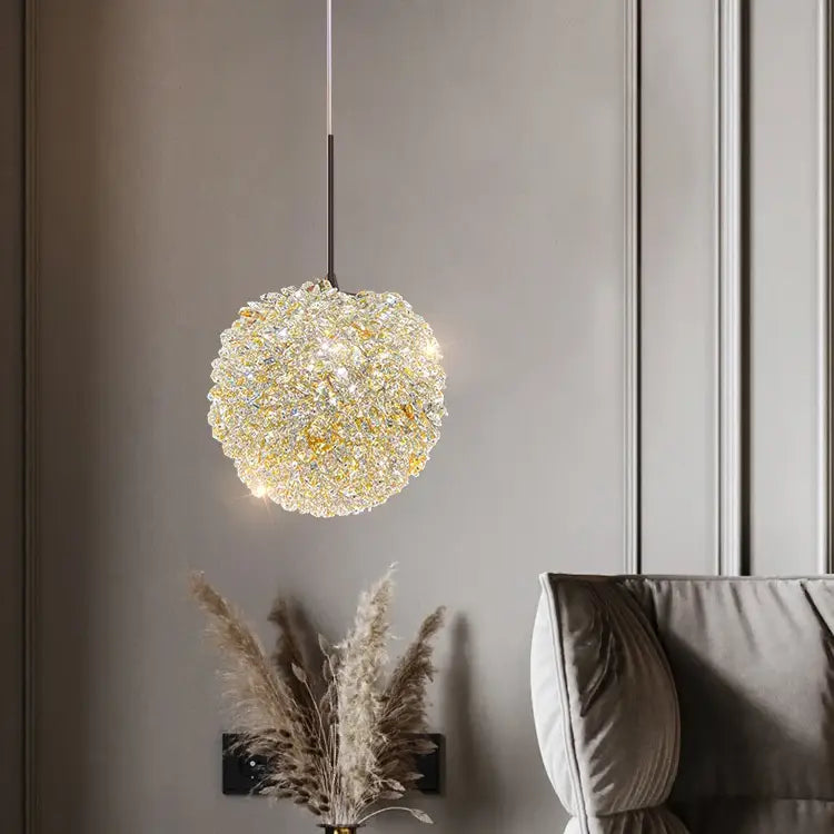 Moderne Goude Kristallen Bol Hanglamp