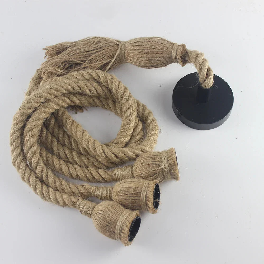 Boheemse Handgemaakte Henneptouw Hanglamp