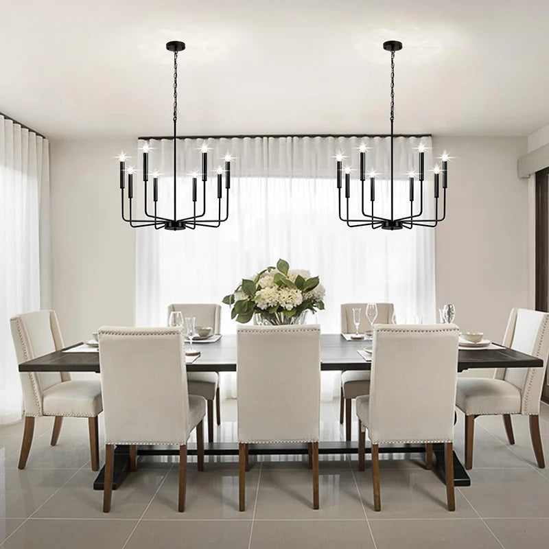 Modern Industrial Iron Pendant Light met Geometrisch Ontwerp