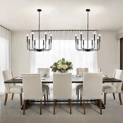 Modern Industrial Iron Pendant Light met Geometrisch Ontwerp