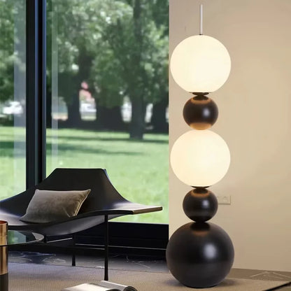 Bauhaus Stapelbal Authentieke Kalebas Vloerlamp