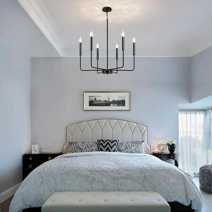 Modern Industrial Iron Pendant Light met Geometrisch Ontwerp