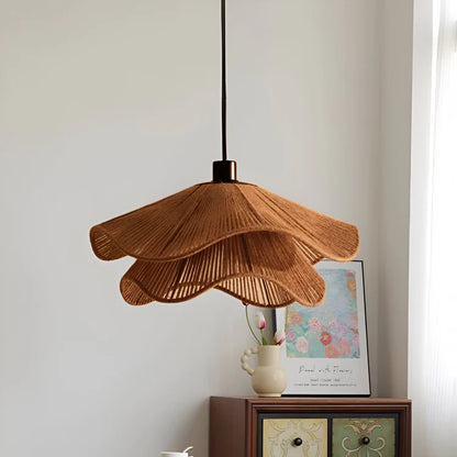 Elegant Jute Boho Blauweregen Hanglamp