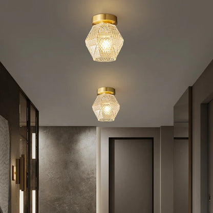 Moderne Gouden Flush Mount Plafondlamp
