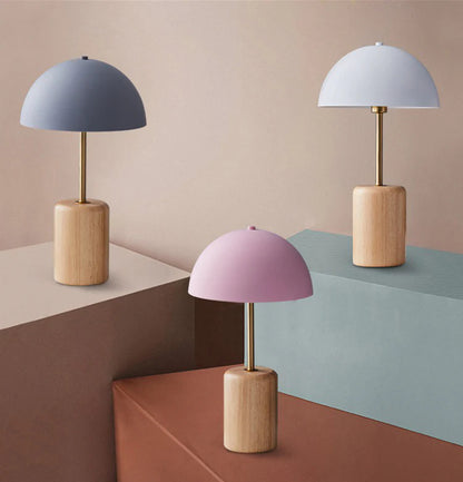 Minimalistisch Design Tafellamp in Hout en Metaal