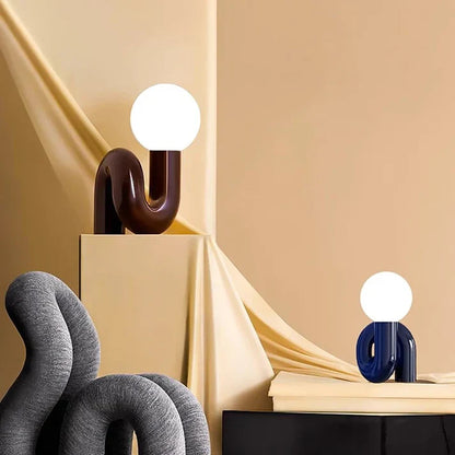 Minimalistische Tafellamp van Matglas en Hars