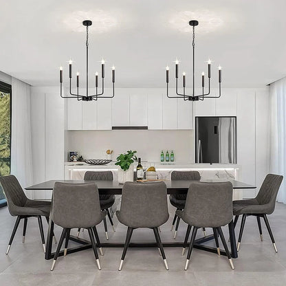 Modern Industrial Iron Pendant Light met Geometrisch Ontwerp