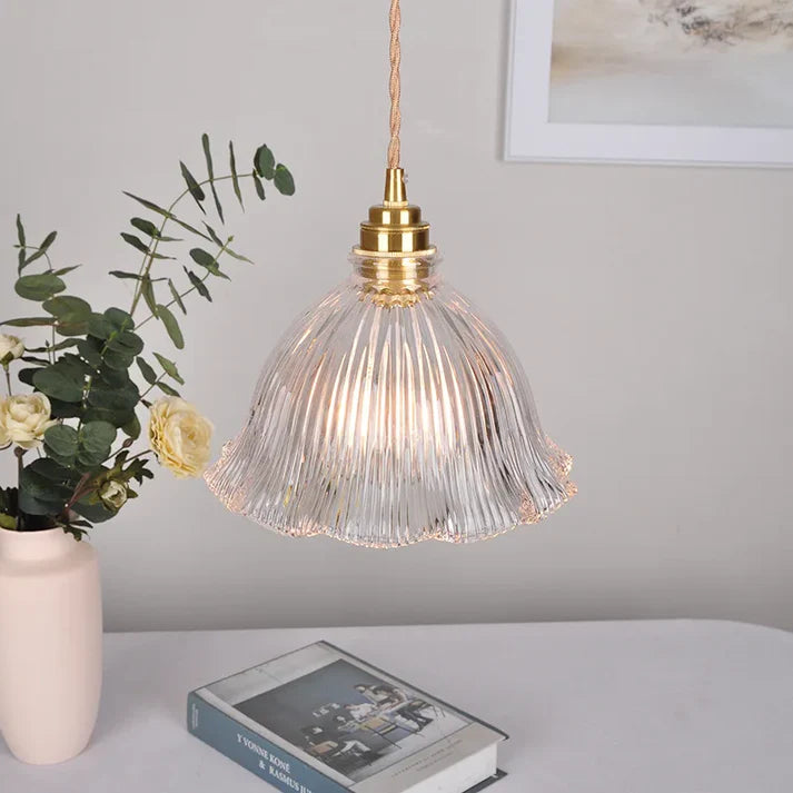 Luxe Tiffany Hanglamp met Walnoothout