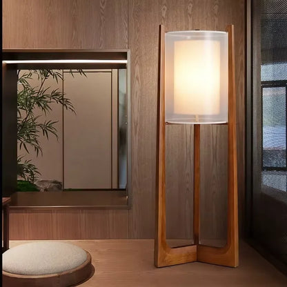 Moderne Scandinavische Houten Vloerlamp