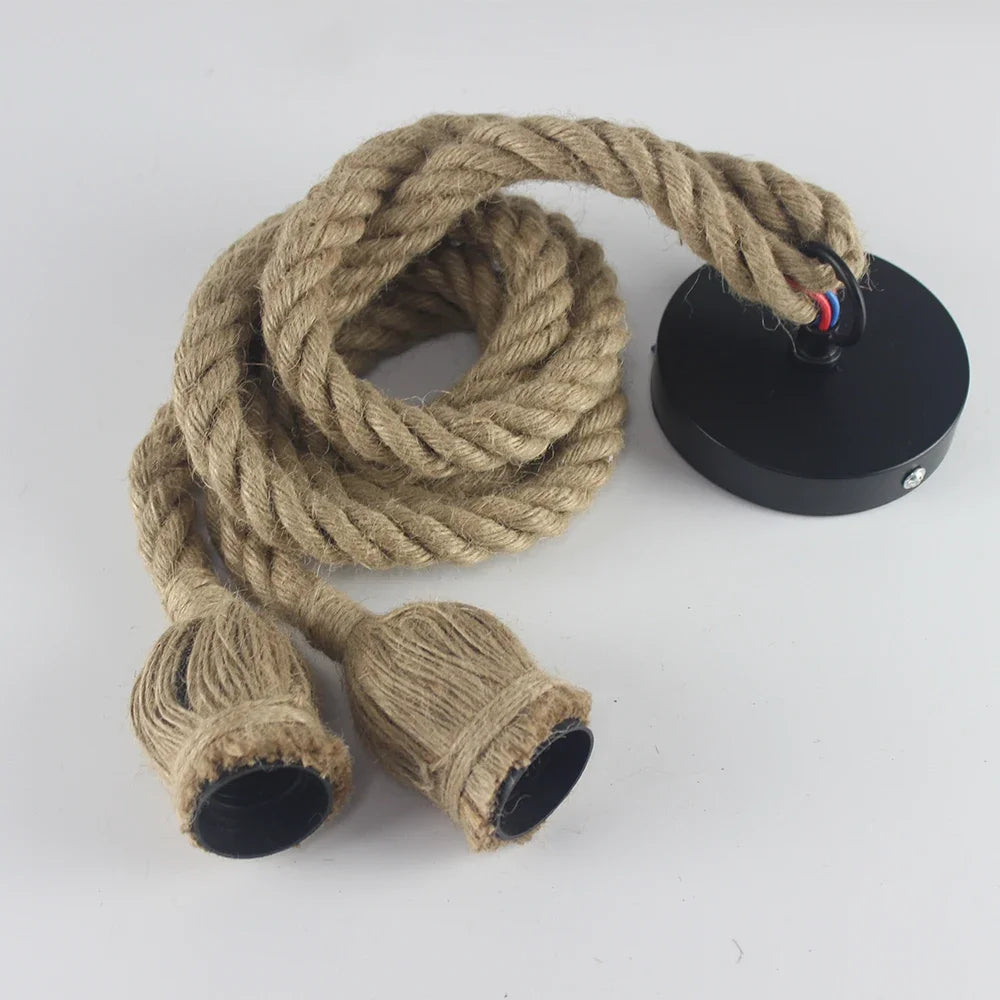 Boheemse Handgemaakte Henneptouw Hanglamp