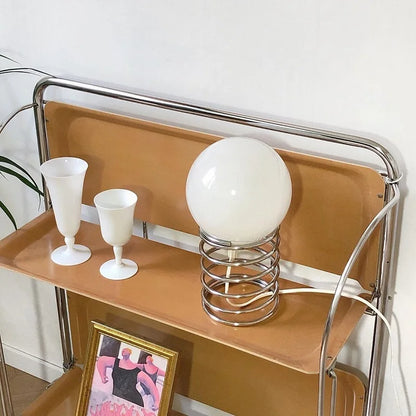 Elegantie Glas & Metaal Chippendale Tafellamp
