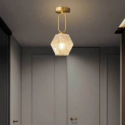Moderne Gouden Flush Mount Plafondlamp